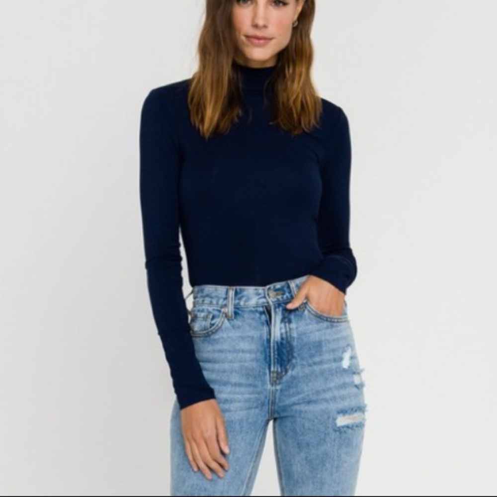 Endless Rose Navy Long Sleeve
